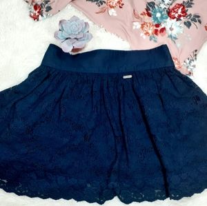 Hollister Mini Skirt Navy Blue Small